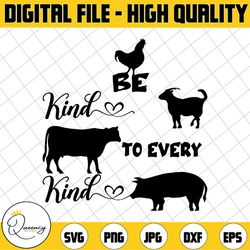 be kind to every kind svg, vegan svg png, happy vegan cut file, svg png dxf digital download