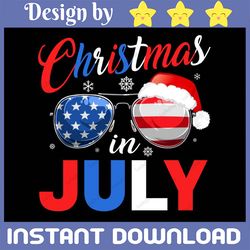 christmas in july santa hat png , summer vibes, independence day, 4th of july png , american flag png