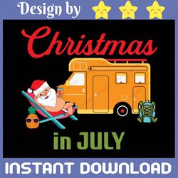 Christmas in July Svg Png, Funny Summer Png, Christmas In July Surfing Funny Santa Summer Beach Vacation Png