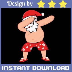 dabbing santa christmas in july svg, summer vibes, beach vacation, holiday svg, tropical svg, svg, png files for cricut