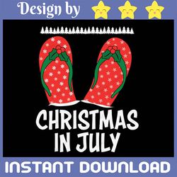 christmas in july flip flops png, summer vibes, beach vacation, holiday png, tropical png sublimation