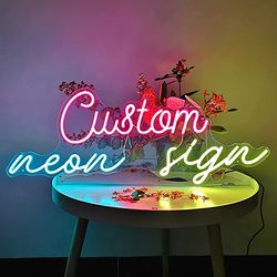 Private  DIY Custom Neon Sign Personalised Name Design Business Logo Room Wall LED Light Birthday Party Wedding