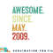 14 Years Old Awesome Since May 2009 14th Birthday png, digital download copy.jpg