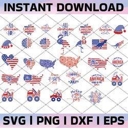 4th of july svg png bundle cut files clip art independence day patriotic svg america svg veteran svg memorial day usa