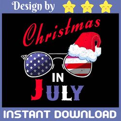 christmas in july santa hat png, summer vibes, independence day, 4th of july png, american flag png