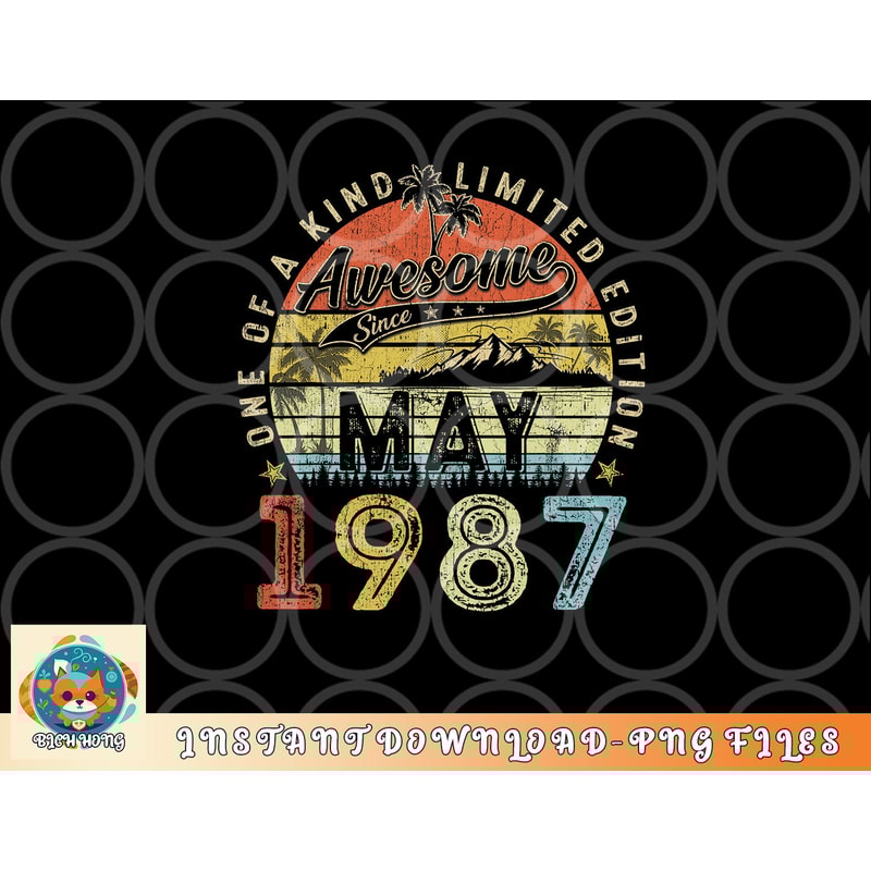 36 Year Old Awesome Since May 1987 36th Birthday png, digital download copy.jpg