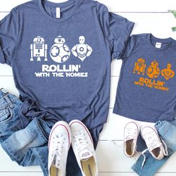 rollin with the homies star wars shirt, disney world star wars family shirts, galaxy