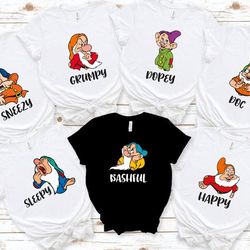 seven dwarfs shirts, seven dwarfs, disney group shirts, snow white, disney family shi