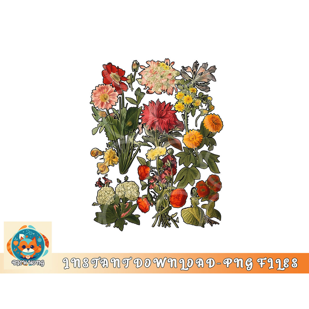 Aesthetic Cottagecore Vintage Flowers Botanical png, digital download copy.jpg