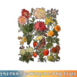 aesthetic cottagecore vintage flowers botanical png, digital download copy