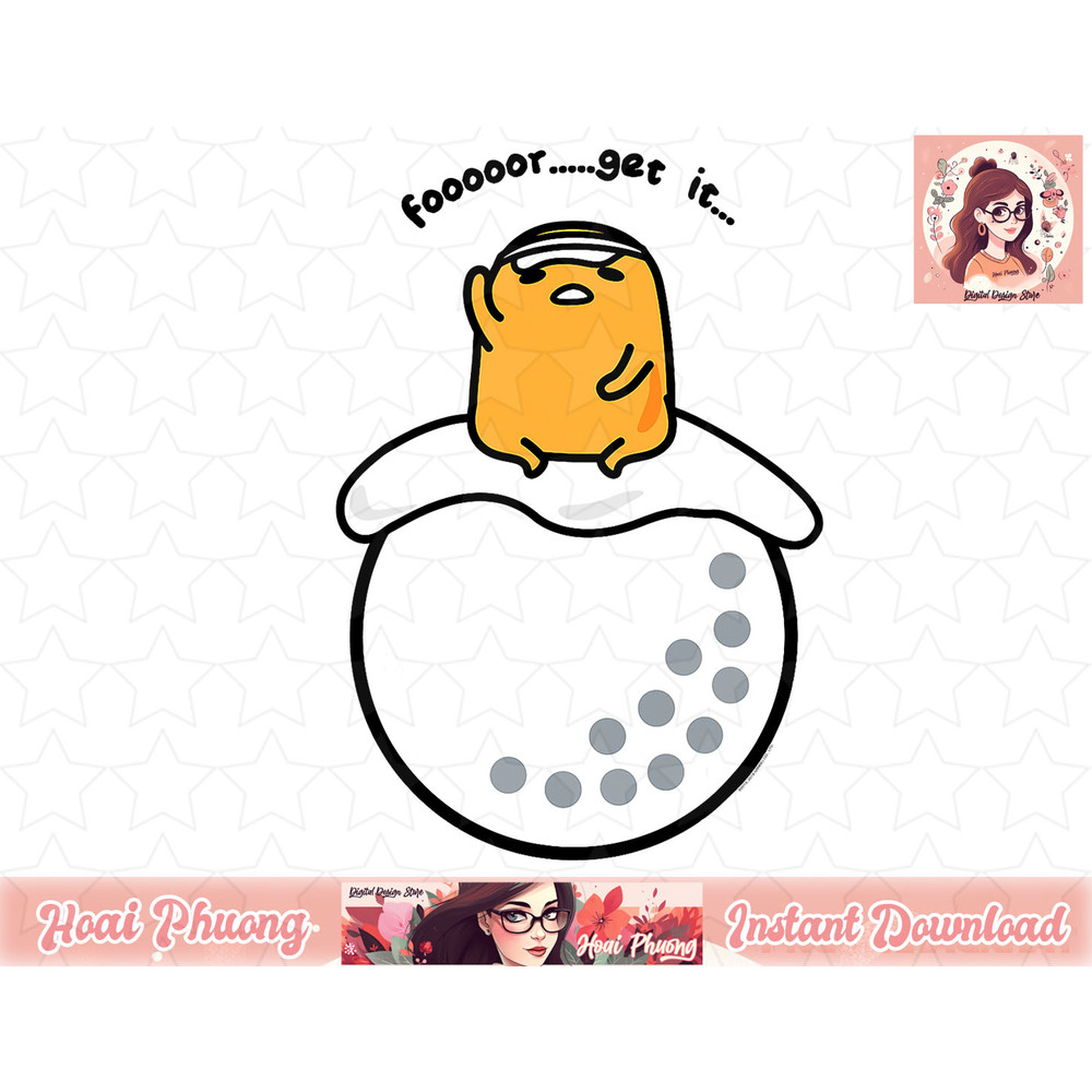 Gudetama Golf Golfer Fore Forget It png, instant download.jpg