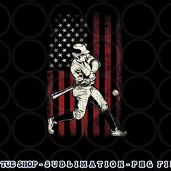 american flag baseball team gift for men boys png, digital download copy