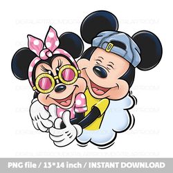 Mickey and Minnie Clipart Sublimation Design Png