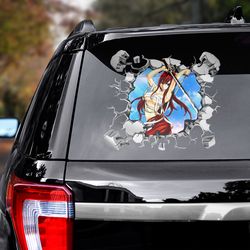 erza decal, fairy tail sticker, fairy tail decal, anime decal for car, anime sticker for car, car decal, erza sticker