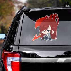 fairy tail sticker, erza decal, erza sticker, fairy tail decal, anime decal for car, anime sticker for car, car decal