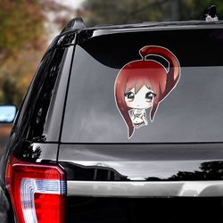 fairy tail decal, erza decal, erza sticker, fairy tail sticker, anime decal for car, anime sticker for car, car decal