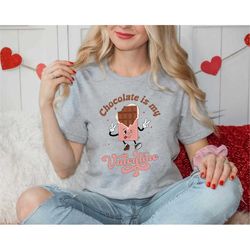 valentines day chocolate is my valentine shirts for women men tee, cute valentine shirt, family squad christmas mardi gr