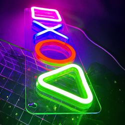 Neon Sign Playstation Lamp PS4 Game Icon