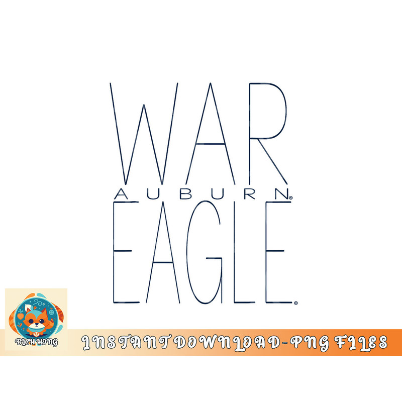 Auburn Tigers War Eagle Logo Officially Licensed png, digital download copy.jpg