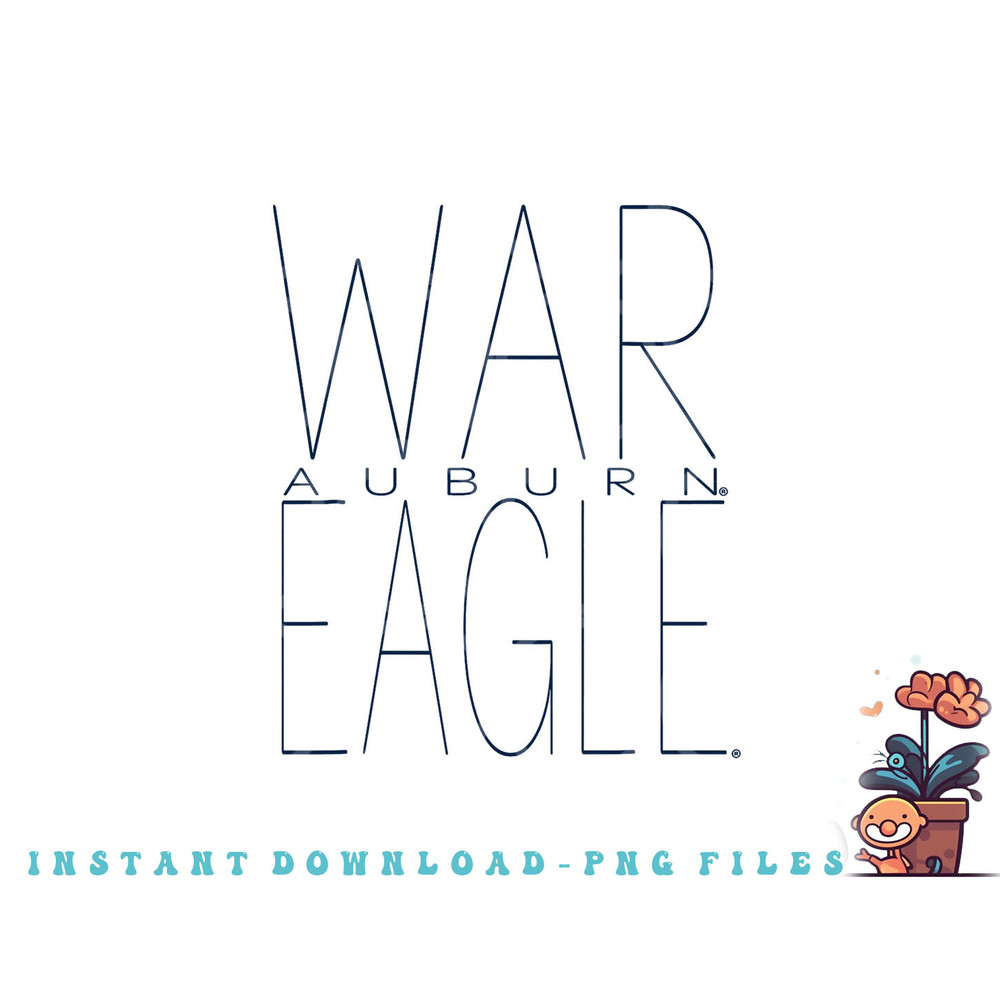 Auburn Tigers War Eagle Logo Officially Licensed png, digital download copy.jpg