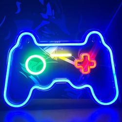 gamepad neon sign for gamer roomdecoration custom acrylic board blue led night light playstation
