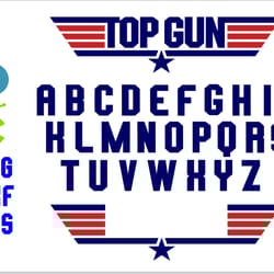 top gun logo vector svg personalized diy, top gun letters svg, top gun font, top gun t shirt svg