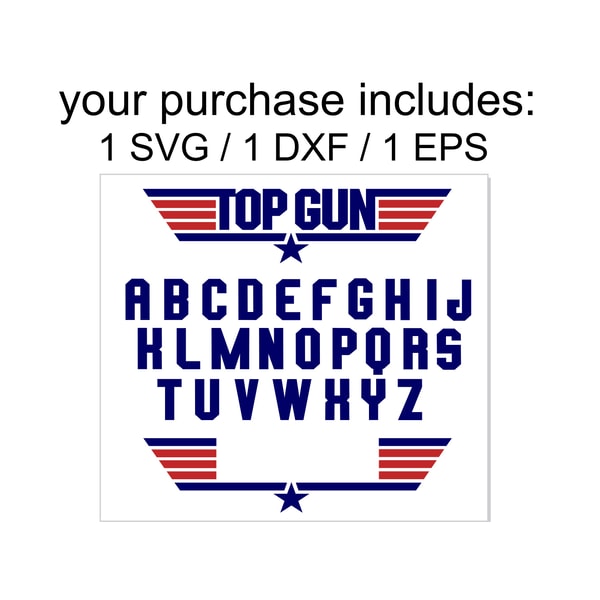 Top Gun logo vector svg personalized DIY, Top Gun letters SV | Inspire ...