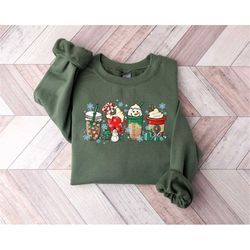 Christmas Coffee Sweatshirt,Cute Christmas Sweatshirt,Christmas Sweater,Retro Christmas Sweatshirt,Family Christmas,Cozy