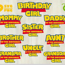 toy story birthday girl svg png / toy story family logo t shirt svg diy toy story cricut cut file svg / toy story svg