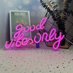 Good Vibes Only Neon Sign for Party Bar Game Room Decoration