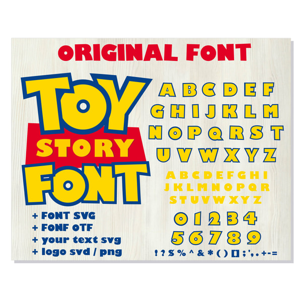 Toy Story Font SVG, Toy Story Font OTF, Toy Story Font PNG, - Inspire ...