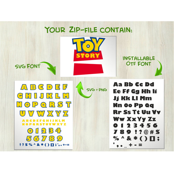 Toy Story Font SVG, Toy Story Font OTF, Toy Story Font PNG, - Inspire ...