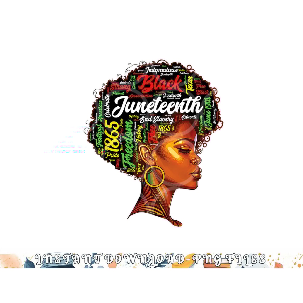 Black History Afro Queen Melanin Word Art Womens Juneteenth png, digital download copy.jpg