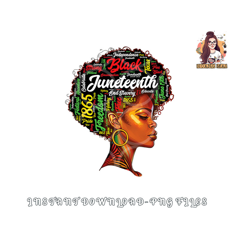 Black History Afro Queen Melanin Word Art Womens Juneteenth png, digital download copy.jpg