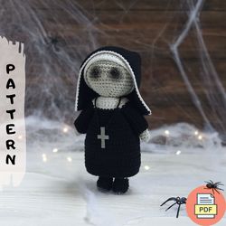 Crochet Valak the Demon Nun Amigurumi Pattern PDF, Halloween Amigurumi Doll Tutorial  (English)