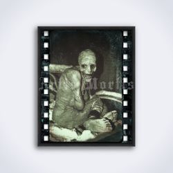 russian sleep experiment creepypasta spazm weird scary monster photo printable art print poster digital download