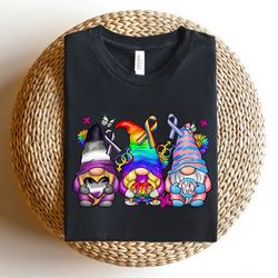 rainbow gnomes shirt, lgbt pride gift, gay shirt, rainbow pride gift, gnomes shirt, equality shirt, lgbtq shirt, pride s