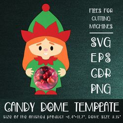 Christmas Elf Girl | Candy Dome Template