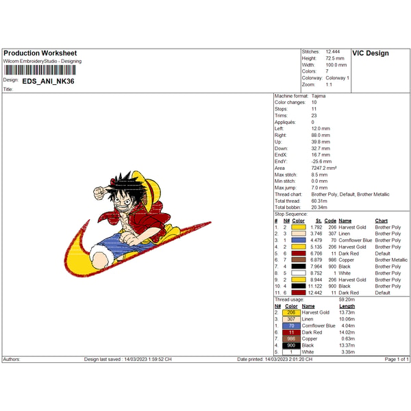 Anime file, Anime machine design, Anime embroidery, Embroide - Inspire ...