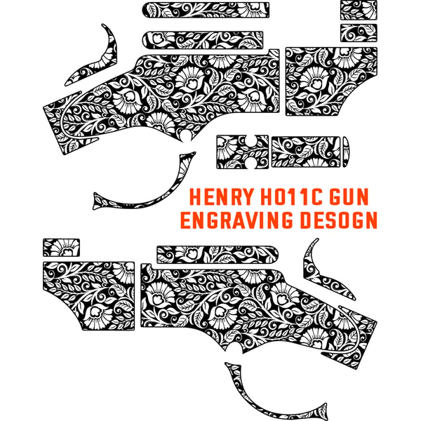 Engraved Gun Pattern Laser Gun Engraving Patterns Glock Engraving Template Vector Bundle