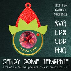 Santa Cam Elf | Christmas Candy Dome Template