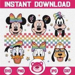 mickey and friends lgbt pride svg, polaroid rainbow mickey & friends gays day svg, pride month svg, gay pride trendy