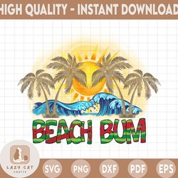 beach bum png file for sublimation printing, sublimation, wave png, sublimation design download, t-shirt design, clipart