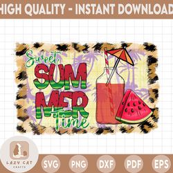 sweet summer time watermelon leopard png sublimation design downloads, summer sublimation design, watermelon sublimation