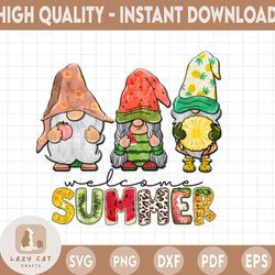 welcome summer gnomes png, summer design, summer gnomes png, summer vibes, gnome png, instant download, sublimation desi