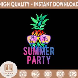 "summer pineapple party sublimation designs downloads, pineapple with sunglasses png, digital download, summer sublimati
