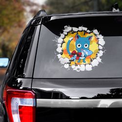 happy decal, happy sticker, fairy tail decal, anime decal for car, anime sticker for car, car decal, fairy tail sticker
