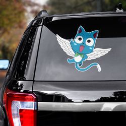 happy decal, happy sticker, fairy tail sticker, anime decal for car, anime sticker for car, car decal, fairy tail decal