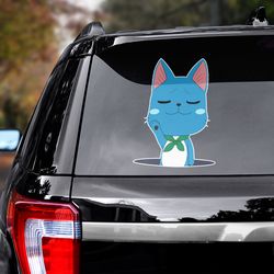 happy sticker, happy decal, fairy tail sticker, fairy tail decal, anime decal for car, anime sticker for car, car decal