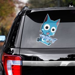 happy sticker, fairy tail sticker, fairy tail decal, anime decal for car, anime sticker for car, car decal, happy decal